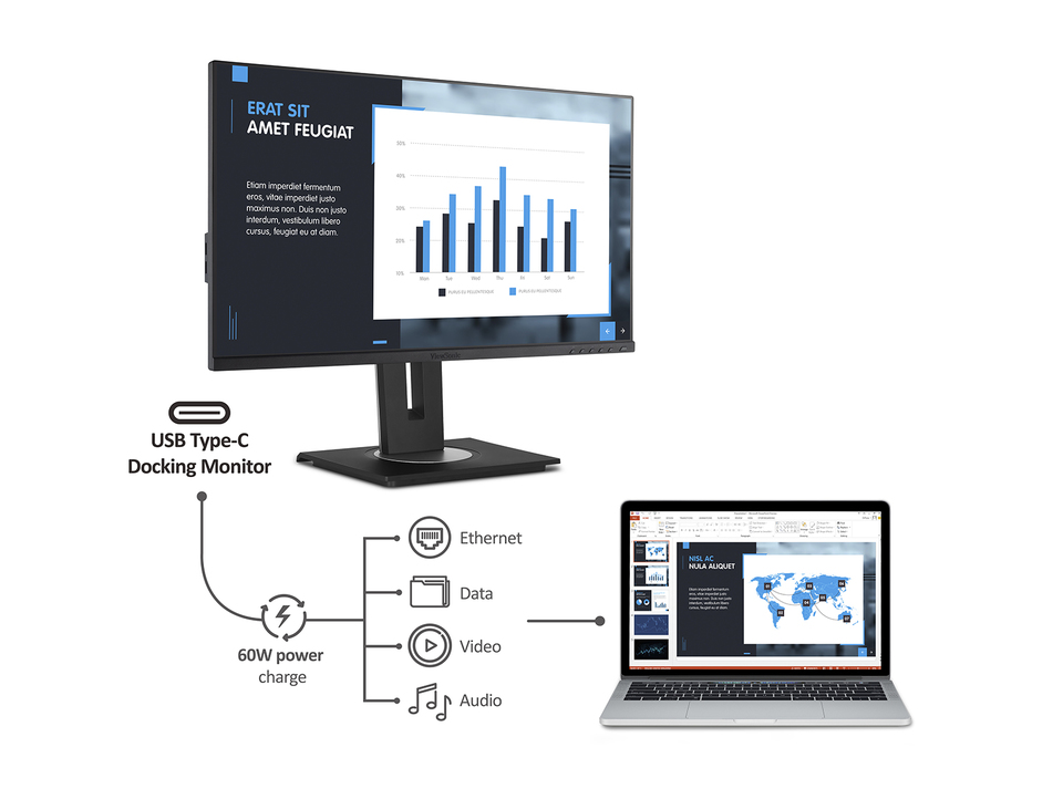 Big convenience with docking monitor 1