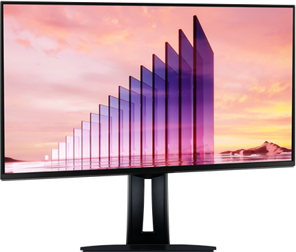 Swivel adjustment of ViewSonic ColorPro monitor.​