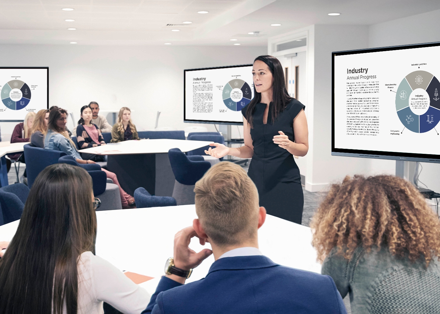 People in front of ViewSonic Interactive Whiteboard