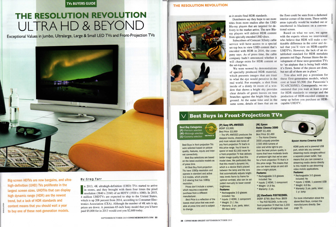 The resolution revolution Ultra HD & Beyond