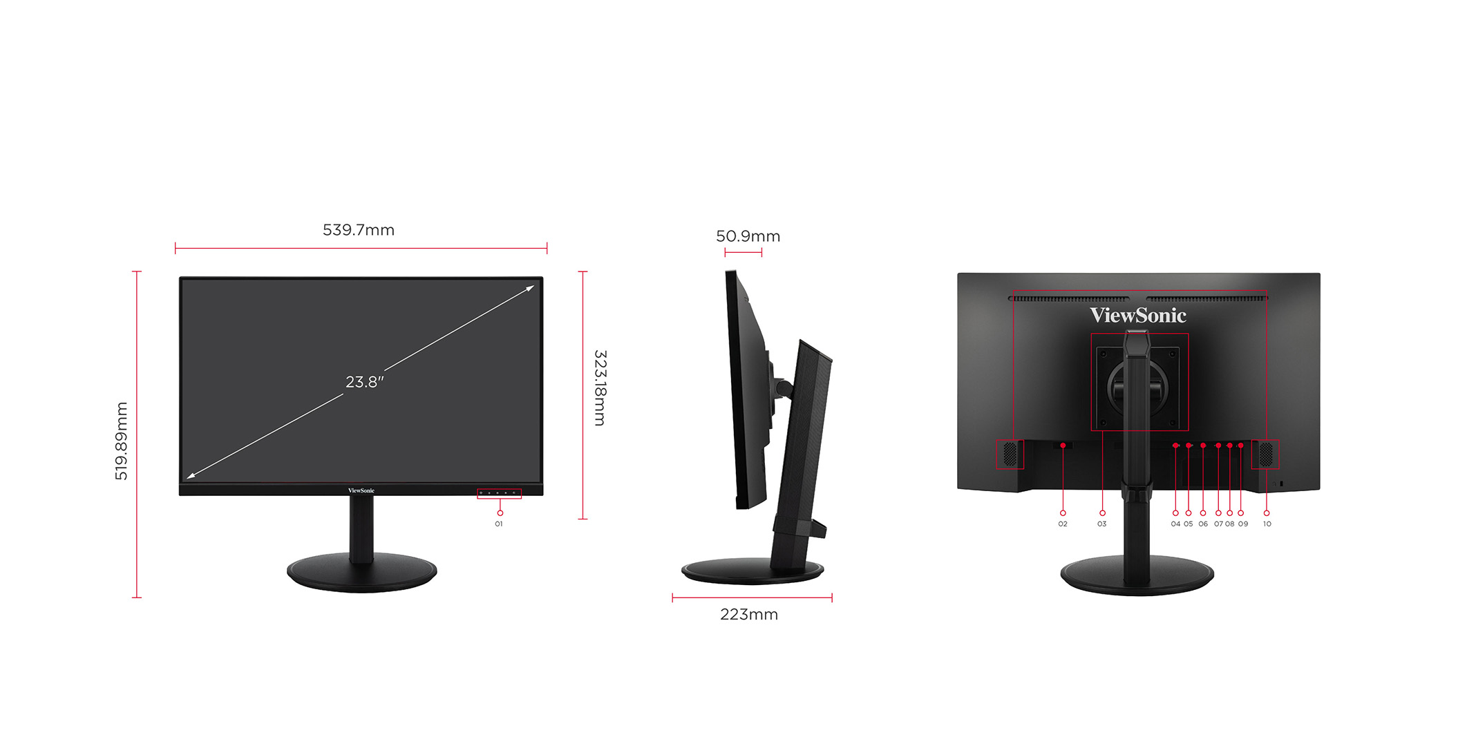 Écran IPS ergonomique 24 pouces