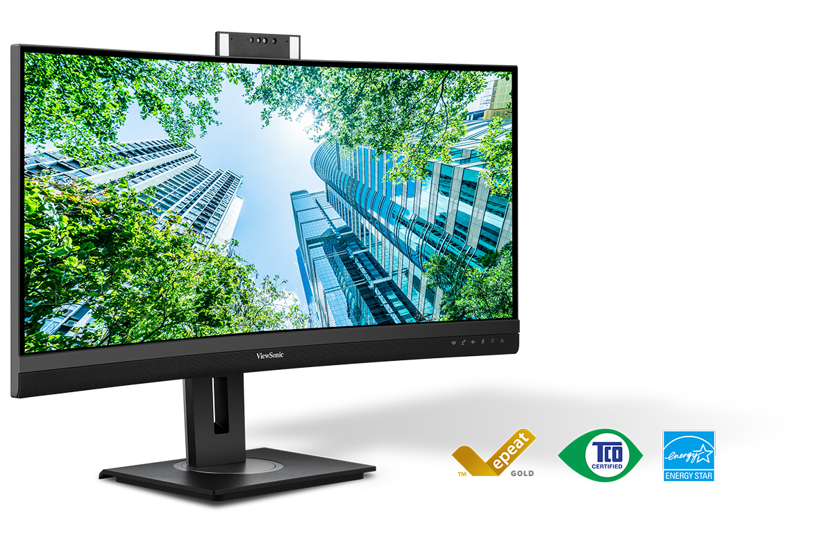 Écran Visio Incurvé avec Webcam