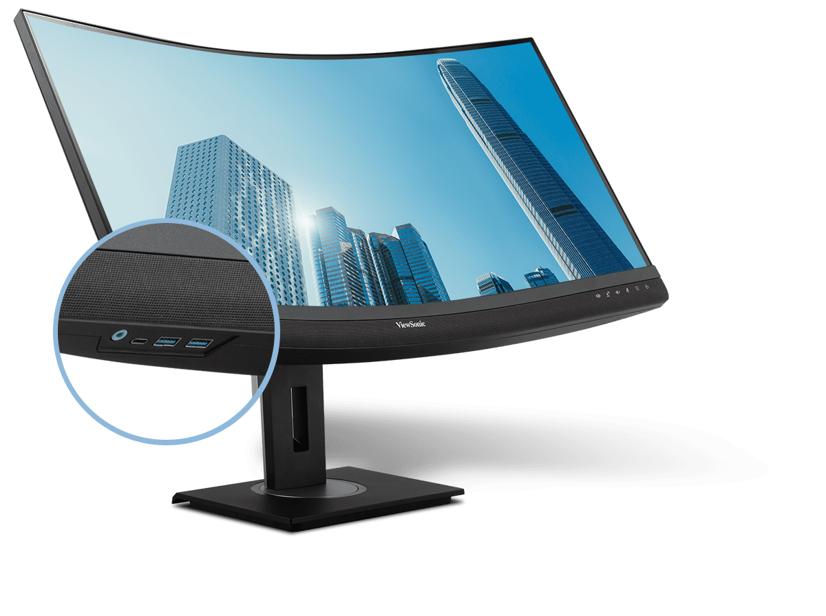 Écran Visio Incurvé avec Webcam