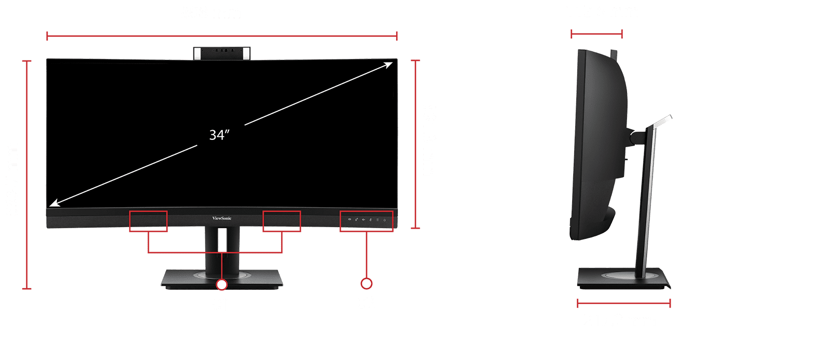 Écran Visio Incurvé avec Webcam