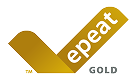 EPEAT GOLD sustainability certification level awarded by the Electronic Product Environmental Assessment Tool.
