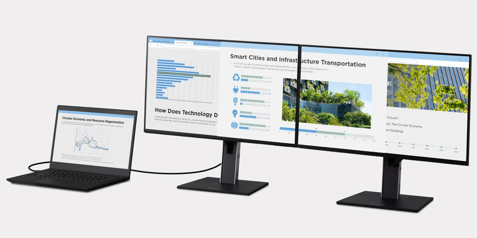 USB-C Daisy Chain for Multi-Monitor Setup