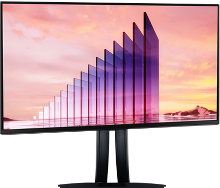 Swivel adjustment of ViewSonic ColorPro monitor.​
