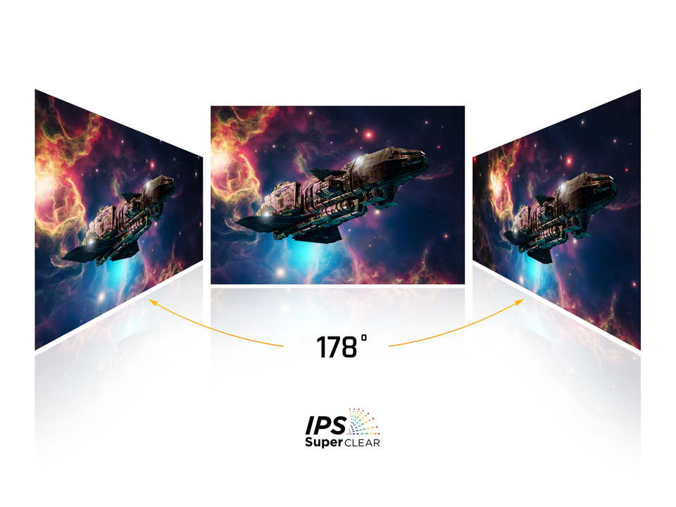 Glare-Free Gaming with SuperClear® IPS​ 1