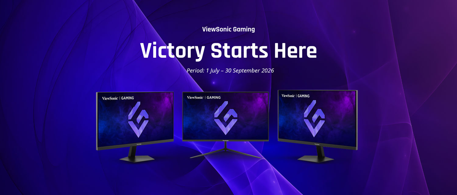 Explore ViewSonics gaming monitors and get an e-Money or Steam Voucher with every purchase of selected ViewSonic gaming monitors.
