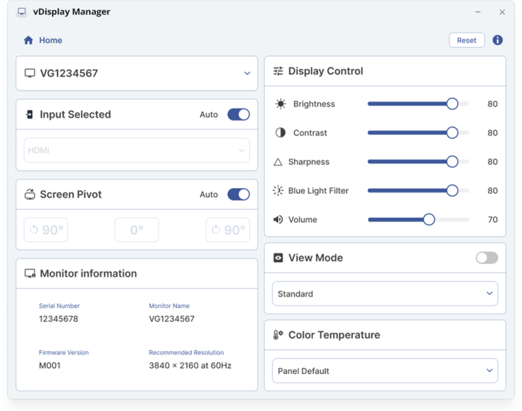 ViewSonic LCD Display vDisplay Manager