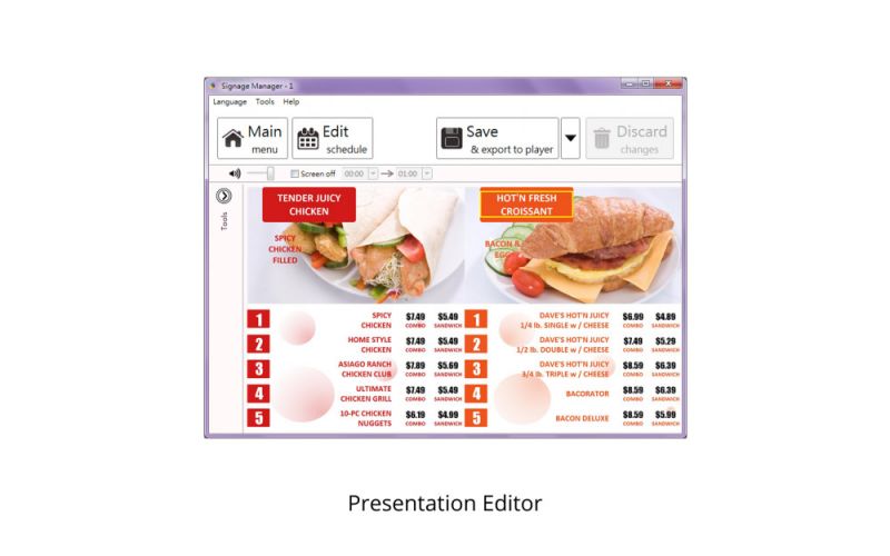 فيوسونيك برامج اللافتات Signage Manager