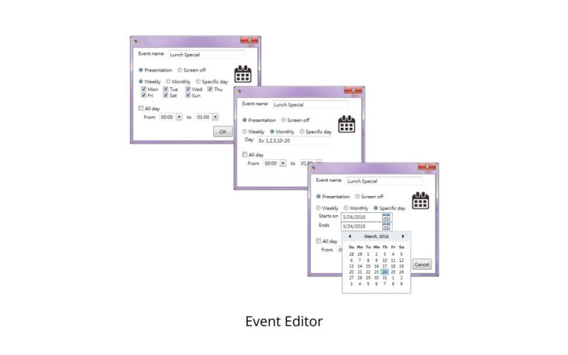 فيوسونيك برامج اللافتات Signage Manager