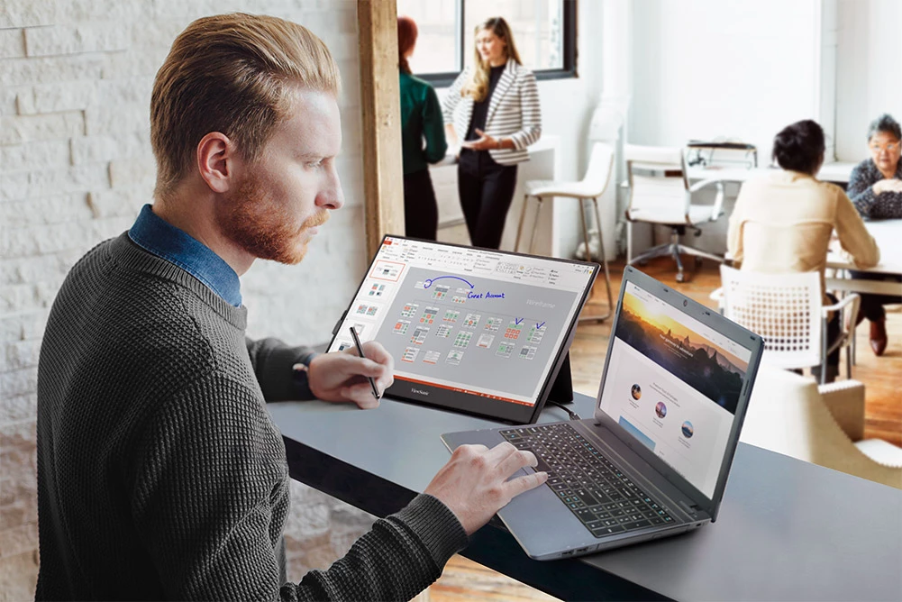 USB-C bidirectional charging for portable productivity anywhere you go.
