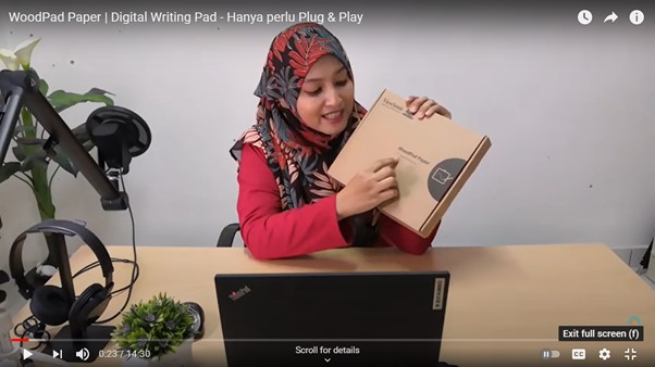 ViewSonic WoodPad Paper | Digital Writing Pad - Hanya perlu Plug & Play